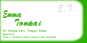 emma tompai business card